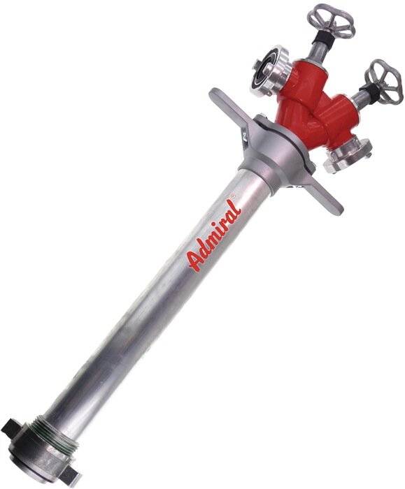Standrohr DN80C 2 Abg. CCmit Ventilen, 110 cm - Artikel: 4006918290812-3