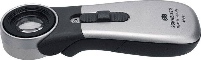 Handleuchtlupe Tech-Line CLASSIC Vergr.15x LED Linsen-D.16,3mm SCHWEIZER-0