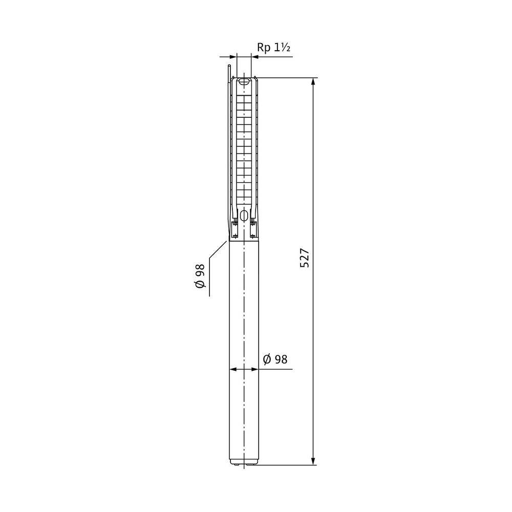 Wilo Sub Unterwassermotor-Pumpe TWI 4.05-04-D, 230V, Rp 1 1/2", PN 10/16/25/40, 550W-1