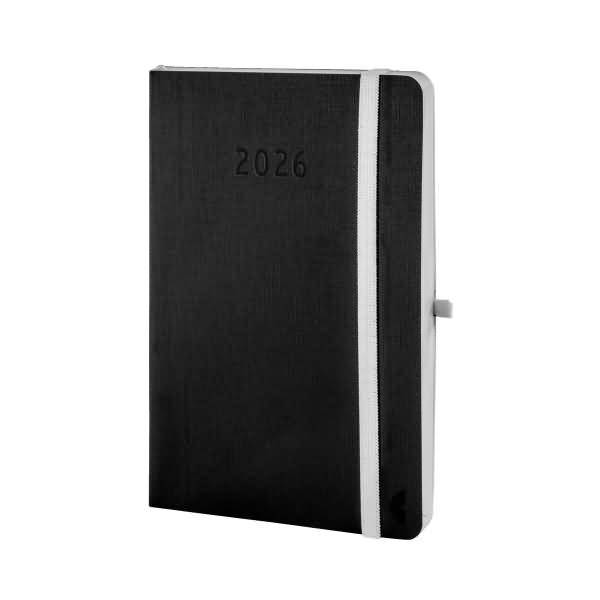 Buchkalender Chronobook Softcover Black Edition Mini 1 Woche/2 Seiten schwarz 2026-0