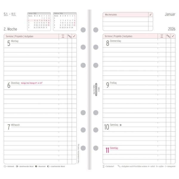 AVERY ZWECKFORM - Kalendereinlage 2026 Wochenplan Midi-1