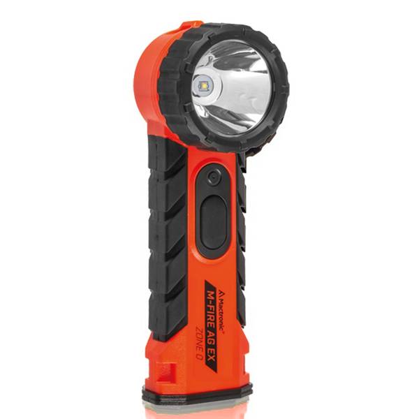 M-FIRE Feuerwehr Handlampe - ROT - Winkelkopf - Knickkopf - ATEX