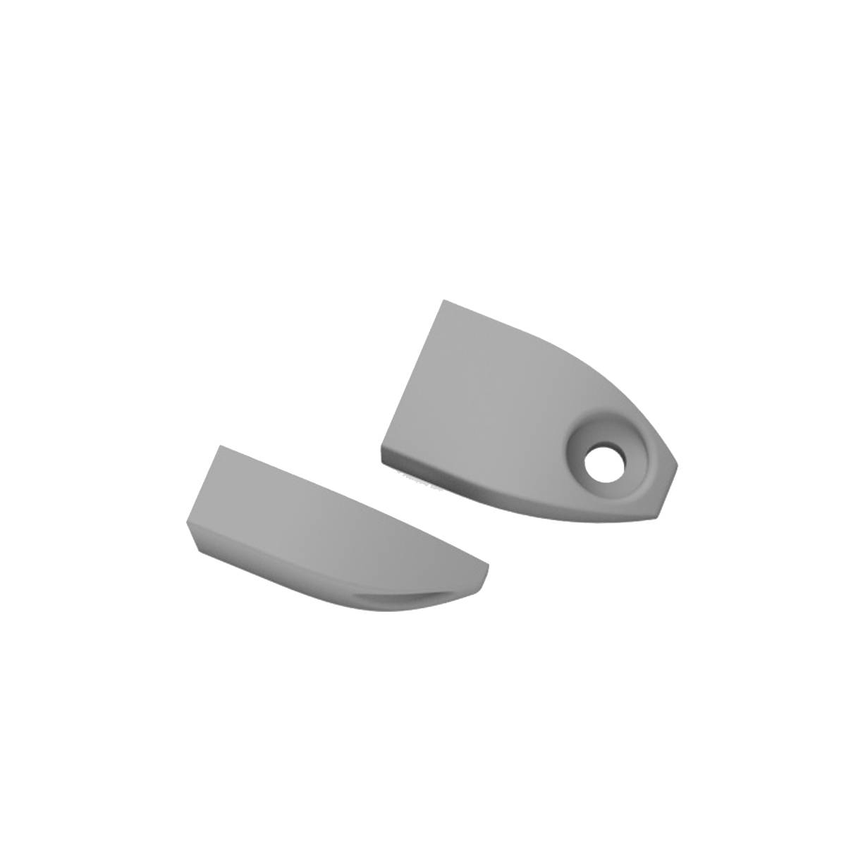 2er Set Endkappen für SOLIS Leuchten - flach-3