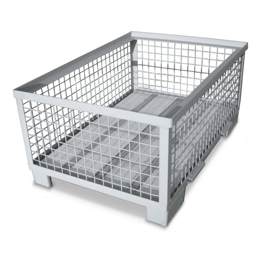 Industrie-Gitterbox, voll abklappbare Längswand, Höhe 570 mm-0