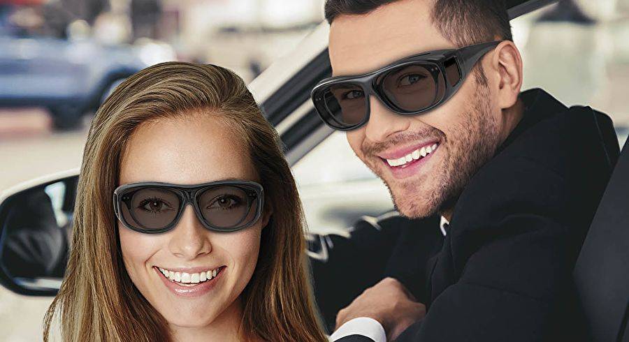 WEDO Überzieh-Sonnenbrille für Autofahrer mit Brille-1