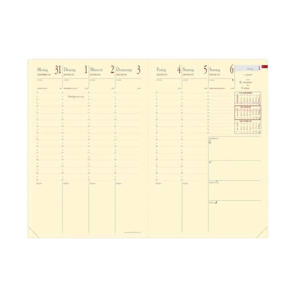 Buchkalender Minister Prestige 16x24cm Soho rot 2027-1