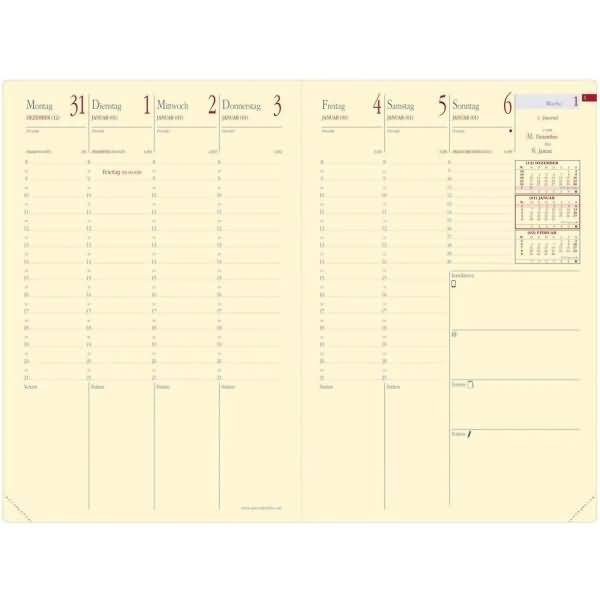 Buchkalender Minister Prestige 16x24cm Silk türkis 2027-1