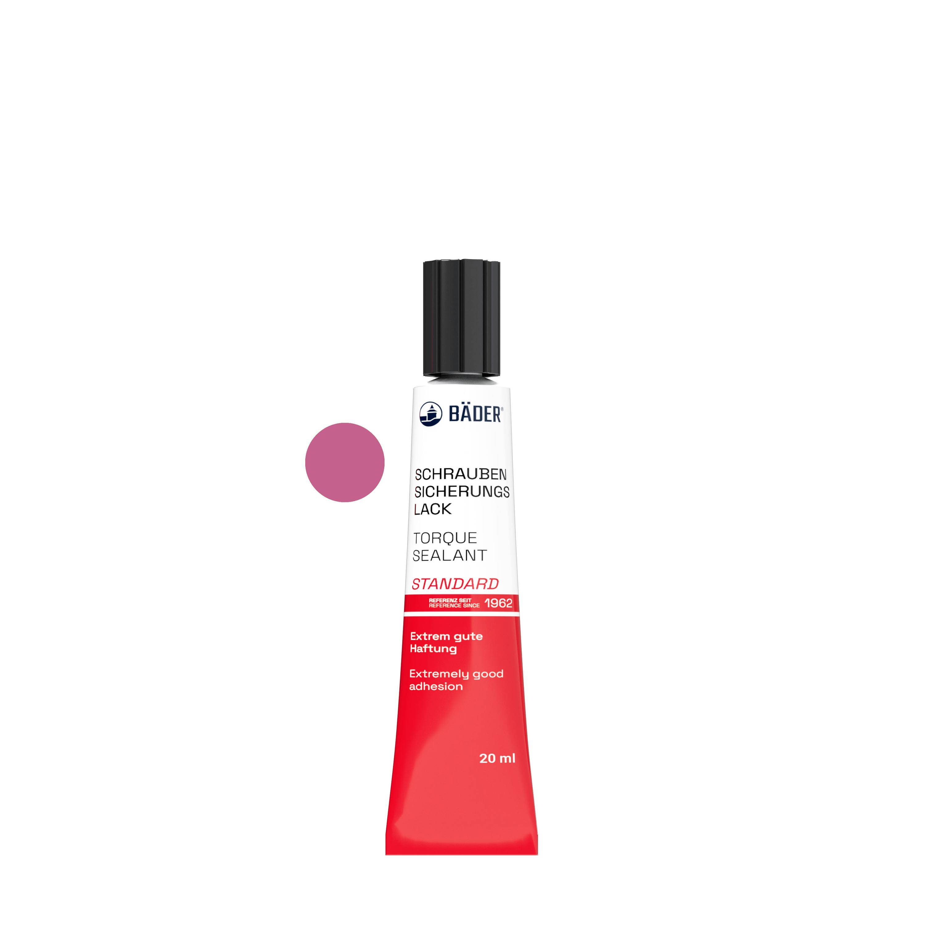 Lackfabrik Bäder Schraubensicherungslack Standard Pink Tube 20 ml-0