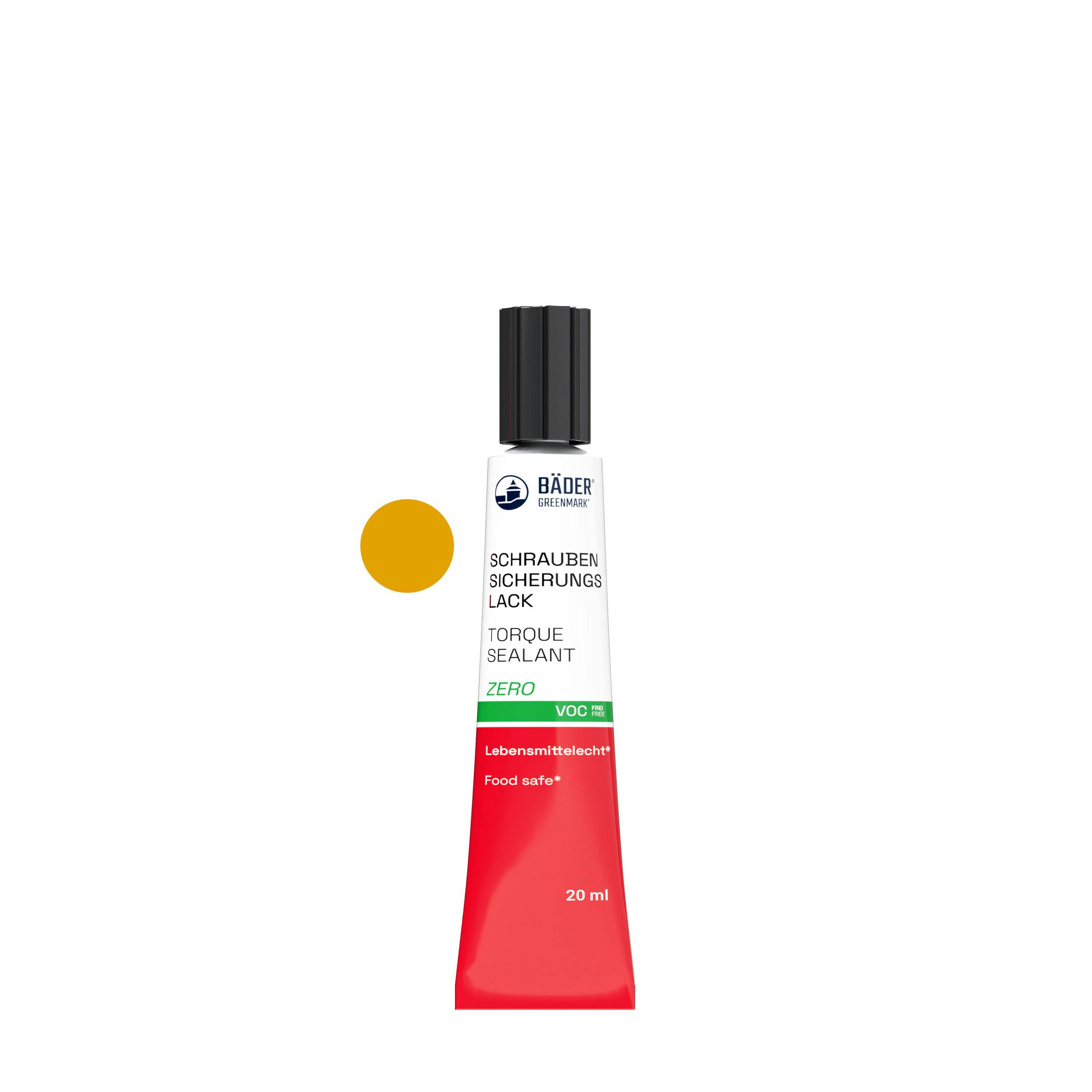 Lackfabrik Bäder Schraubensicherungslack Zero Gelb Tube 20 ml-0