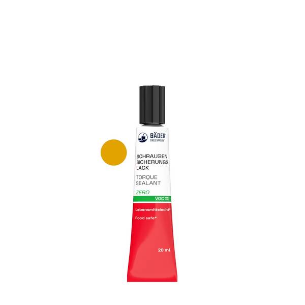 Lackfabrik Bäder Schraubensicherungslack Zero Gelb Tube 20 ml