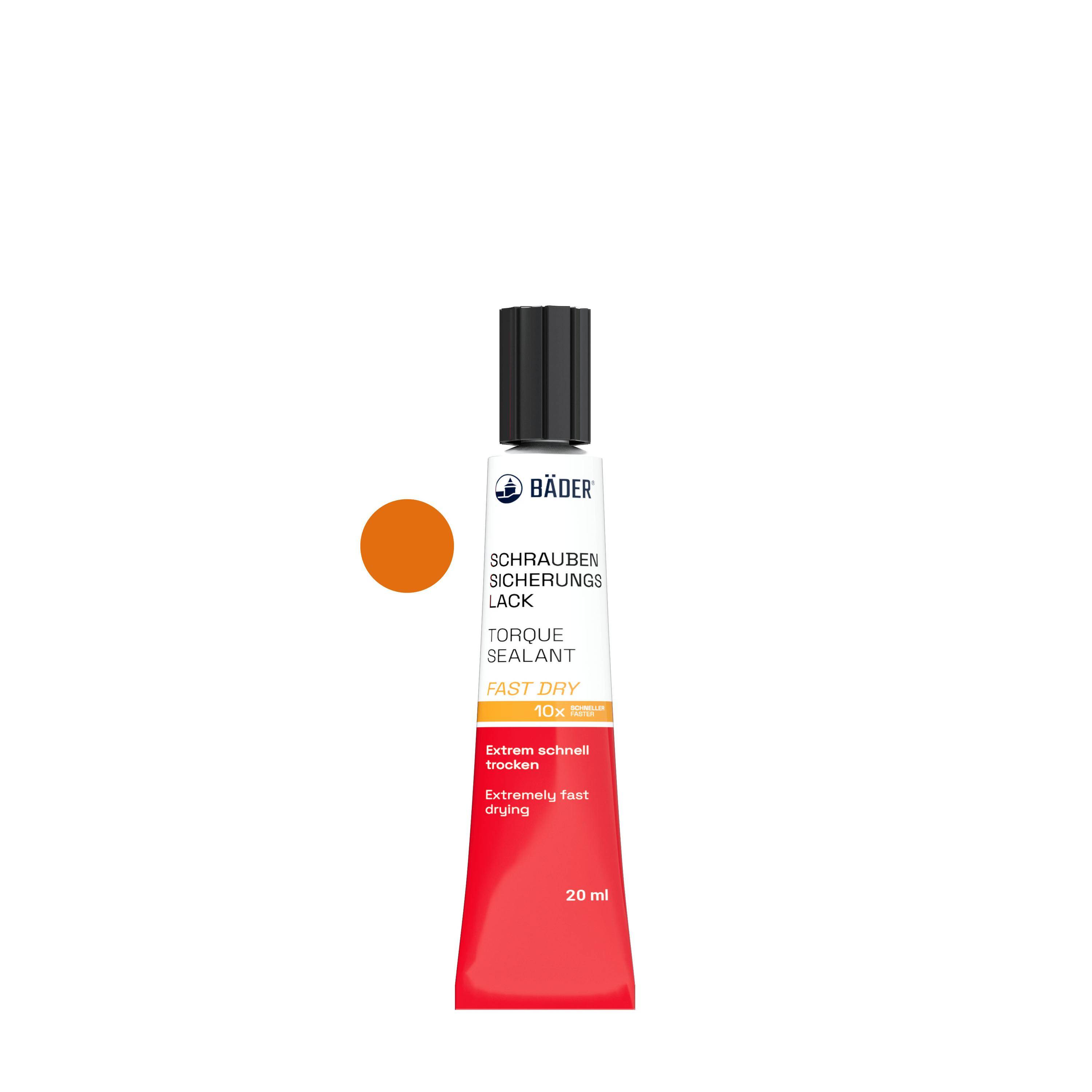 Lackfabrik Bäder Schraubensicherungslack Fast Dry Orange Tube 20 ml-0