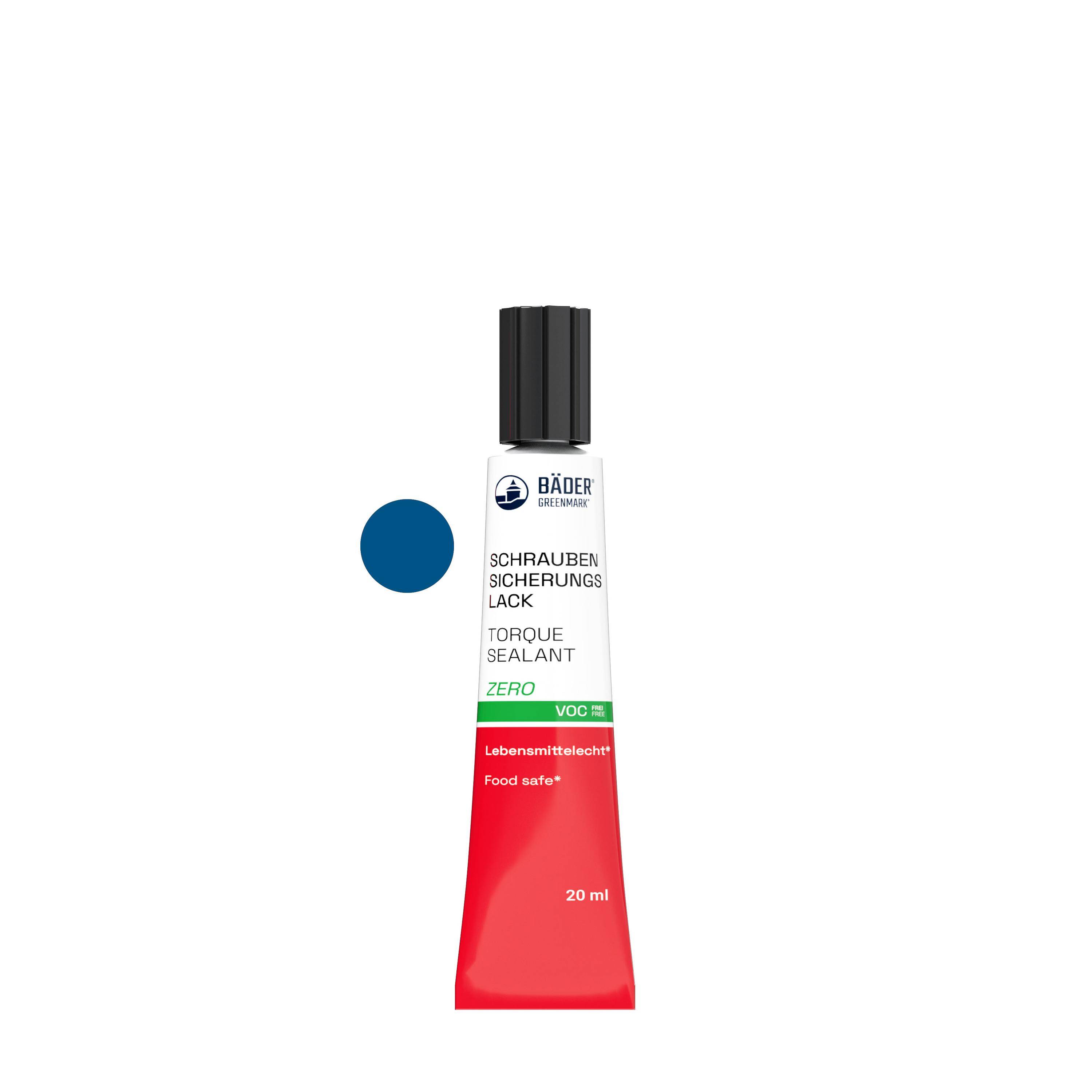 Lackfabrik Bäder Schraubensicherungslack Zero Blau Tube 20 ml