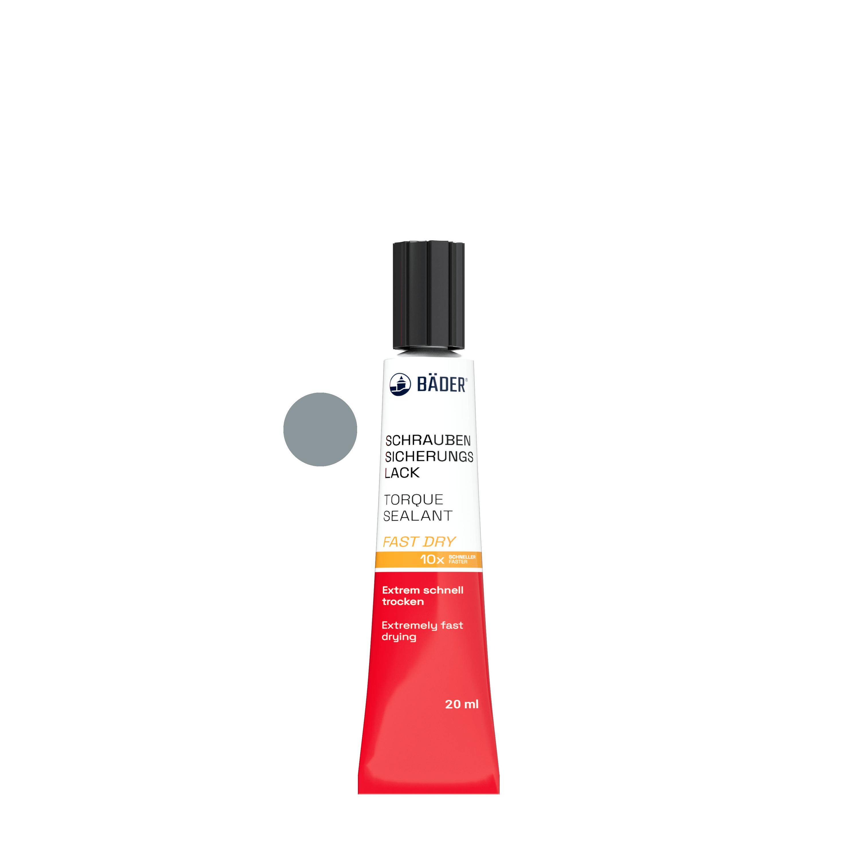 Lackfabrik Bäder Schraubensicherungslack Fast Dry Grau Tube 20 ml-0