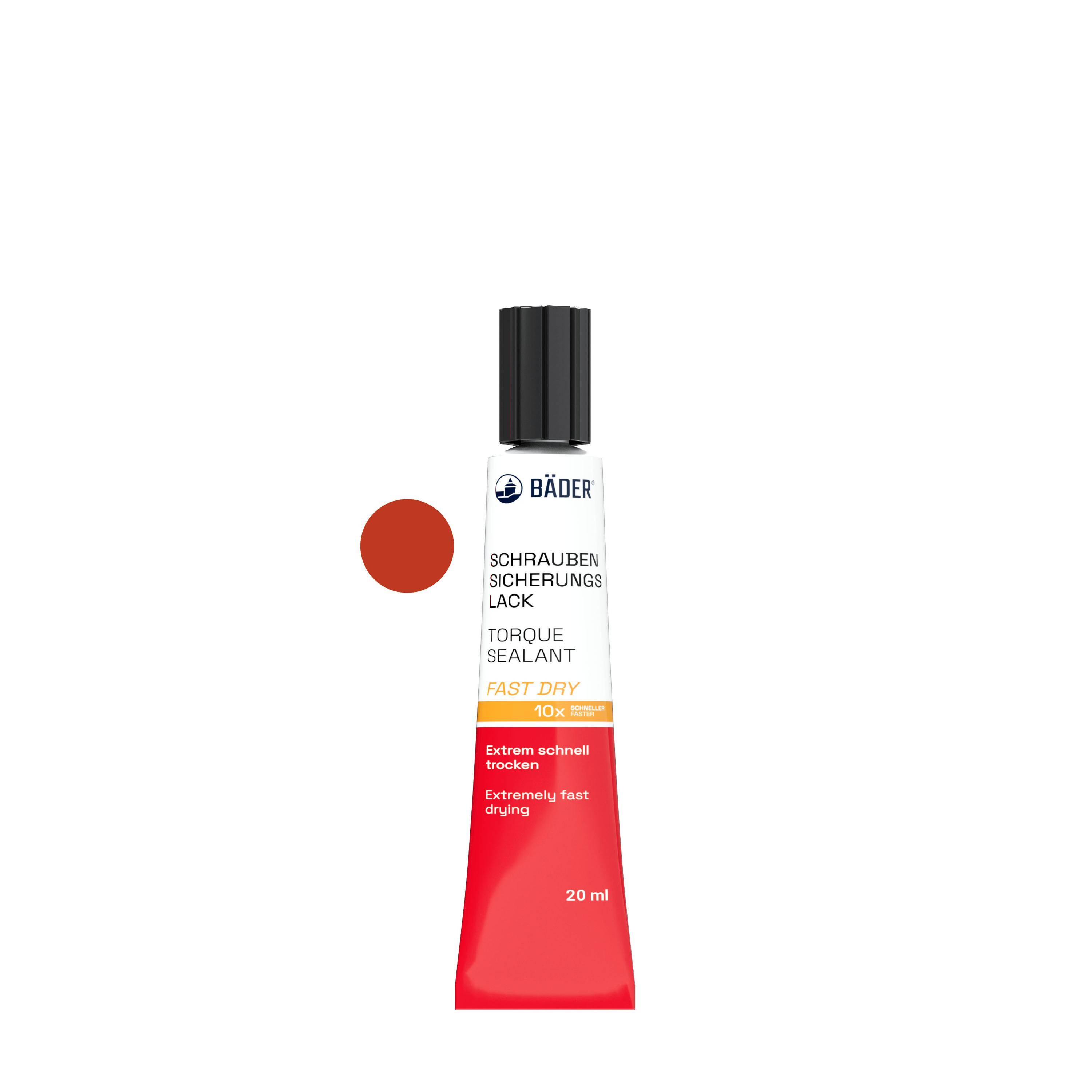 Lackfabrik Bäder Schraubensicherungslack Fast Dry Rot Tube 20 ml-0