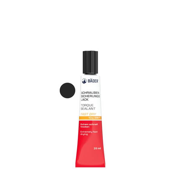 Lackfabrik Bäder Schraubensicherungslack Fast Dry Schwarz Tube 20 ml