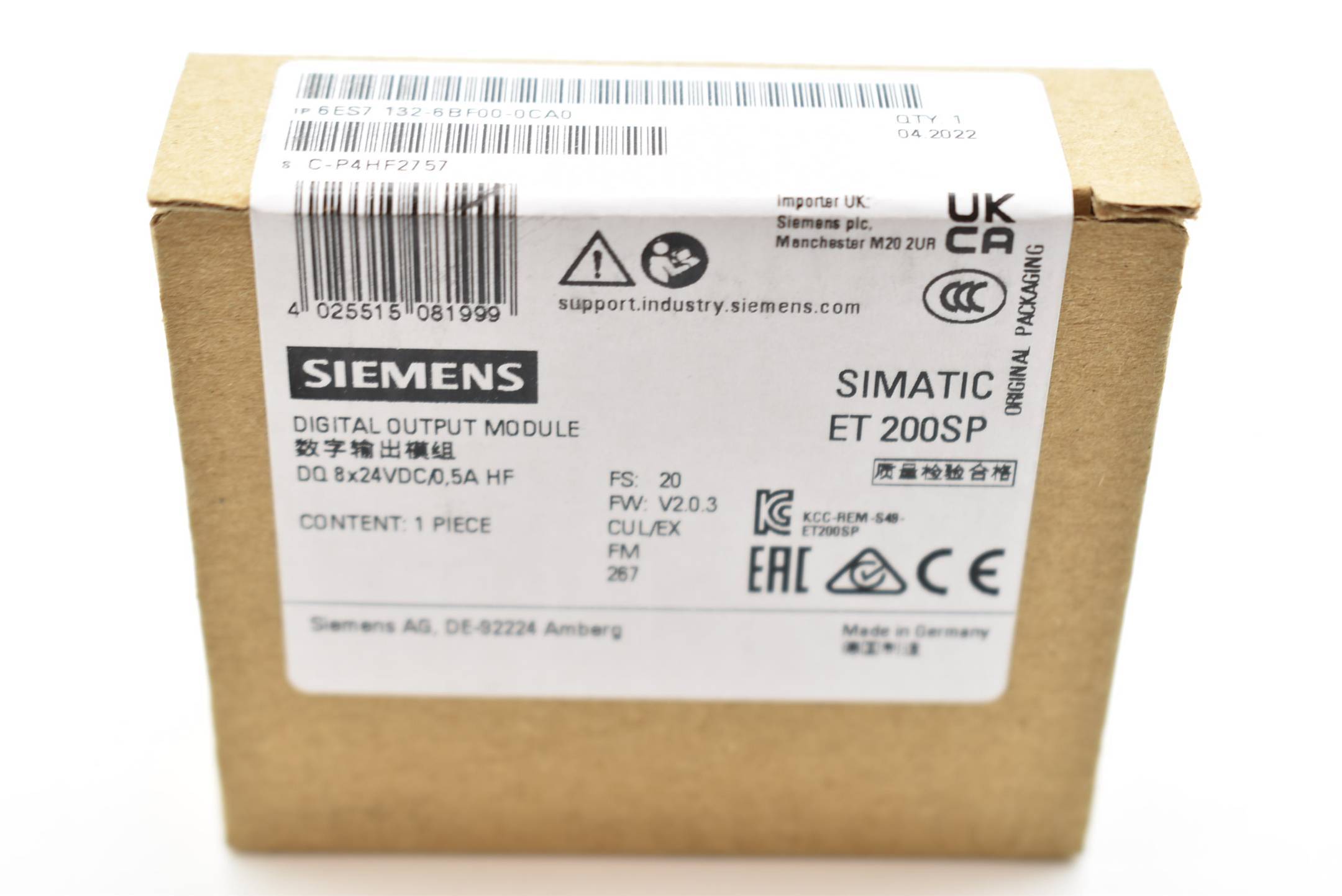 Siemens simatic ET 200SP 6ES7 132-6BF00-0CA0 ( 6ES7132-6BF00-0CA0 ) E.8-2