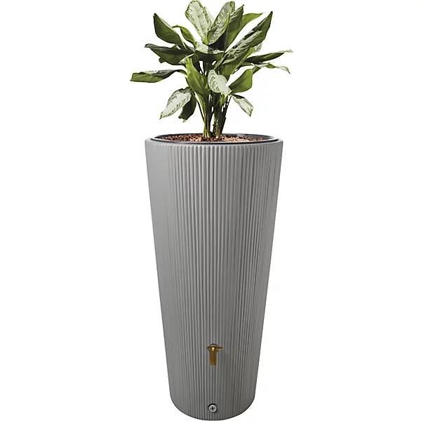 Regenspeicher VASO Decor UV- und witterungsbeständig Volumen 220 l zinkgrau. Otto Graf GmbH |-2