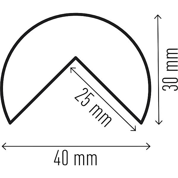 Eckschutzprofil magnetisch Typ C25R 1-m-Profil BxH 40 x 30 mm schwarz / gelb. Durable | Hunke & Jochheim GmbH-4