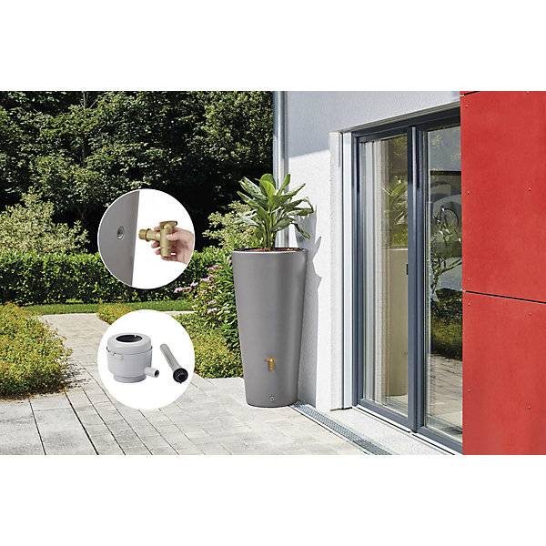Regenspeicher VASO UV- und witterungsbeständig Volumen 220 l zinkgrau. Otto Graf GmbH | Kunststofferzeugnisse-2