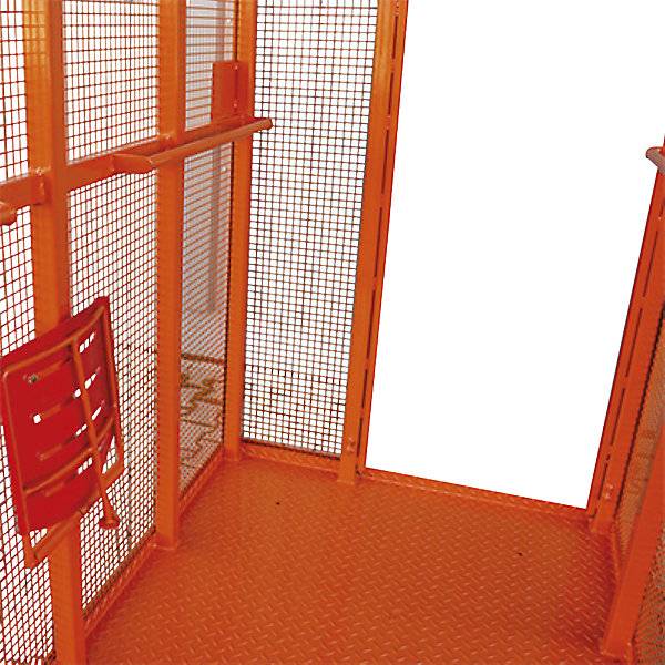 Rettungskorb 4 Kranösen ohne Rollen geschlossene Gitterausführung orange RAL 2004. Florian Eichinger GmbH-1