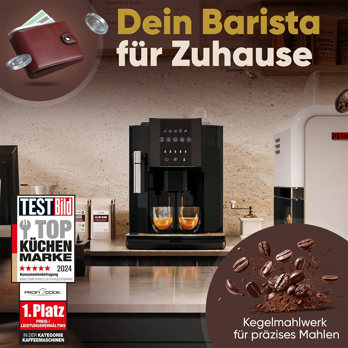 ProfiCook Kaffeevollautomat PC-KAV 1281 schwarz-1