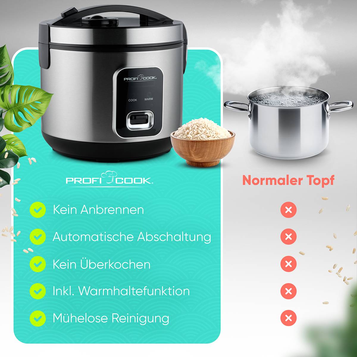 Clatronic ProfiCook PC-RK 1285, Schwarz, Silber, 0,16 l-2