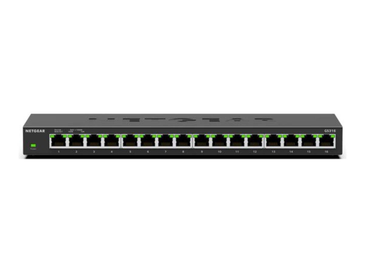 Netgear GS316v3 - Switch - unmanaged - 16 x 10/100/1000-1