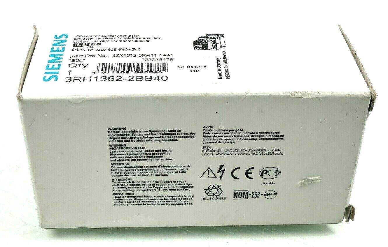 Siemens - 3RH1362-2BB40 - Siemens SIRIUS Hilfsschütz 3RH1 362-2BB40 | E:05 | 3RH1362-2BB40-0