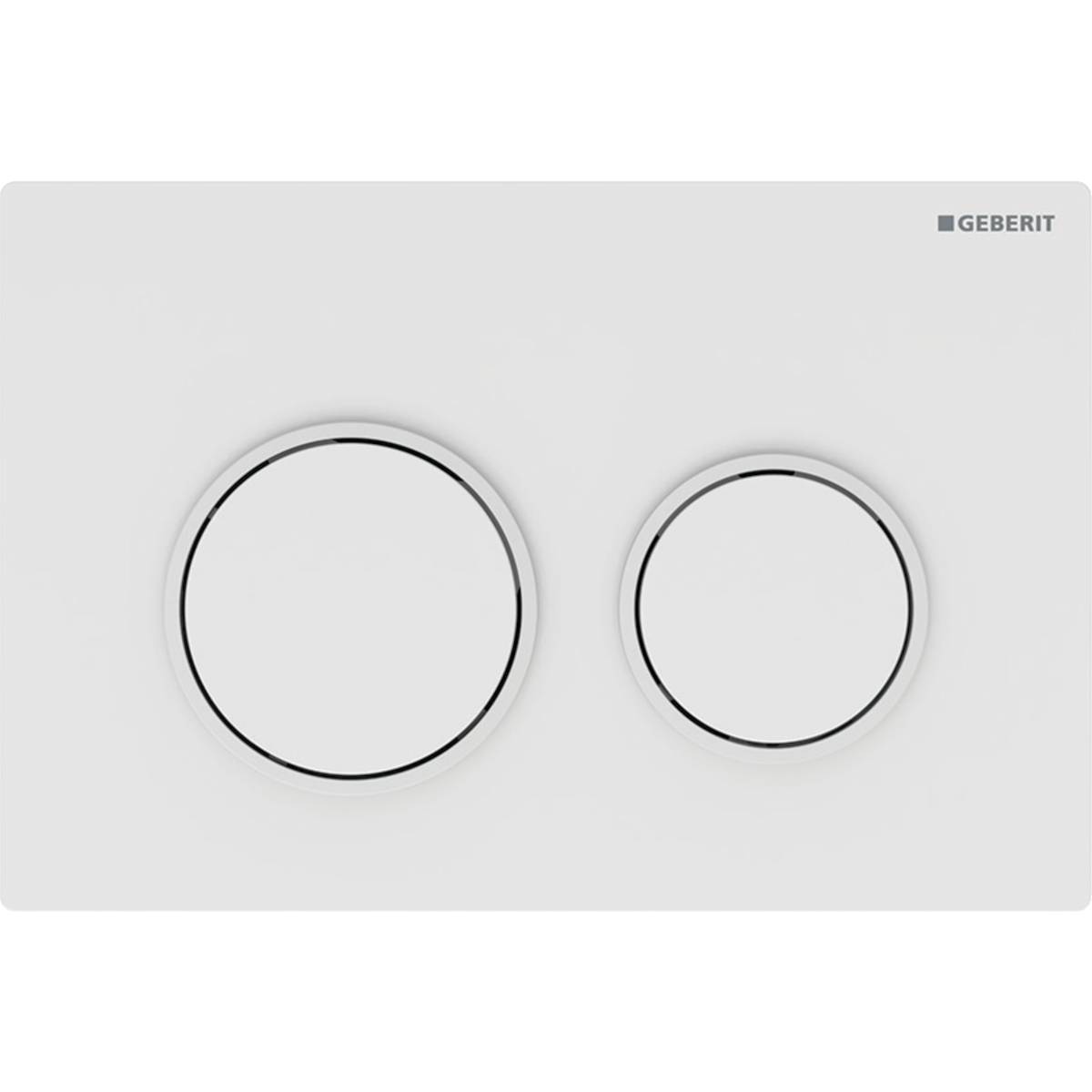 Geberit 115085111, Omega20 Betätigungsplatte Round weiß/weiß matt-0
