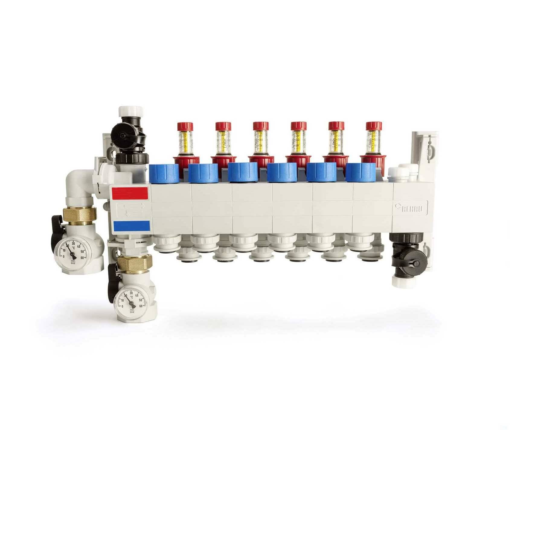 Rehau Rautherm Speed Verteiler HKV-D Polymer 12 Heizkreise, Konnektor 16-0