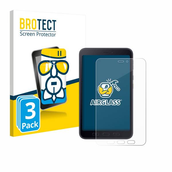 3x BROTECT Schutzglas für Samsung Galaxy Tab Active 5 5G Enterprise Edition Schutzfolie Panzer Folie Glas Display klar