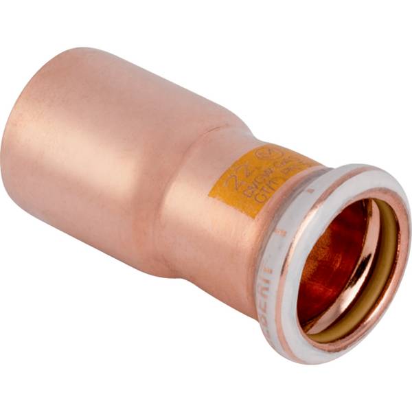 Geberit Mapress Kupfer Reduktion mit Einschubende Gas D 28mm, D1 18mm, 34619