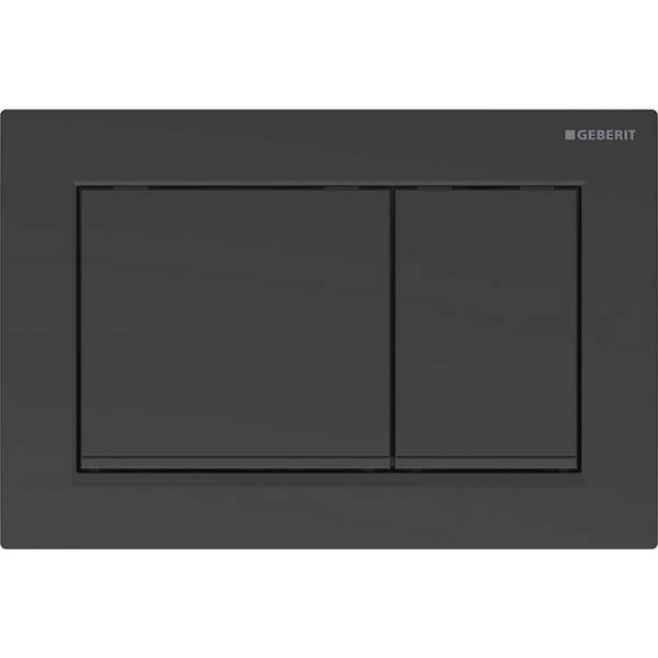 Geberit 115080161, Omega20 Betätigungsplatte Square schwarz matt/schwarz