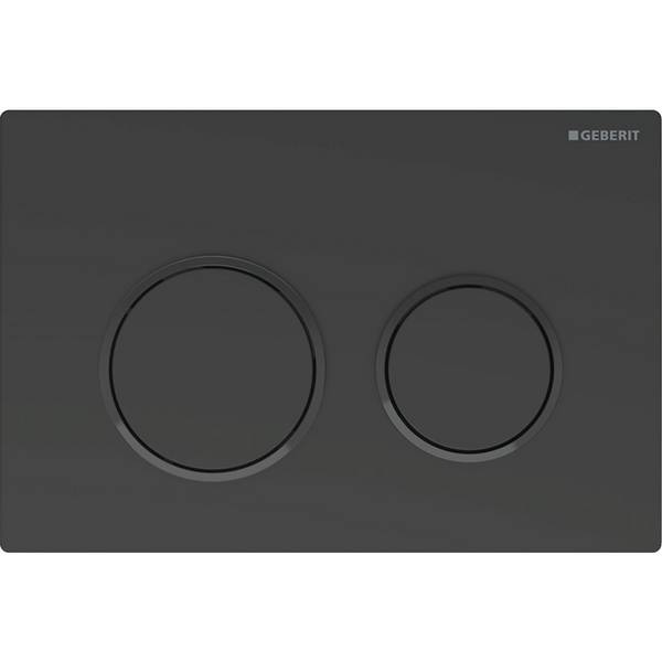 Geberit 115085161, Omega20 Betätigungsplatte Round schwarz matt/schwarz