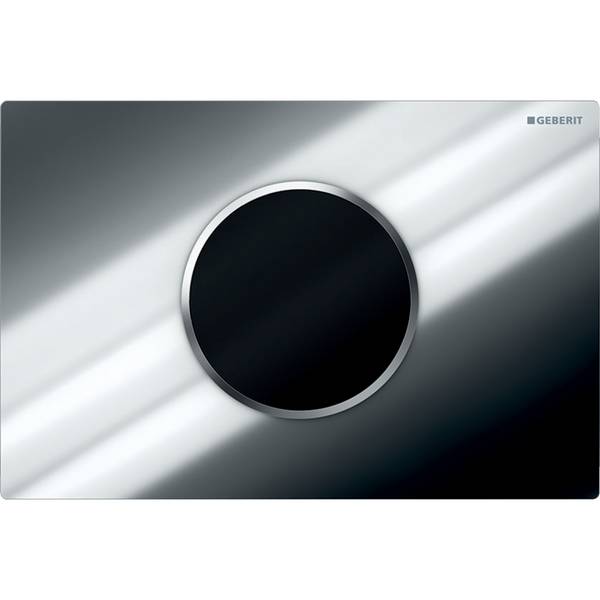 Geberit 115908KH6, Sigma10 Betätigungsplatte Round batteriebetrieben, chrom/chrom seidenglanz