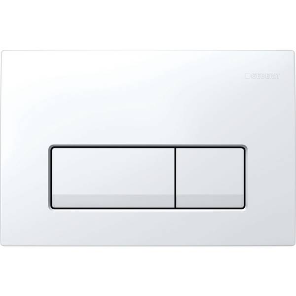 Geberit 115105115, Delta50 Betätigungsplatte Square weiß alpin