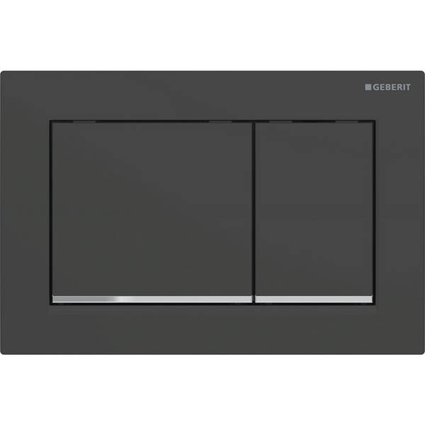 Geberit 115080141, Omega20 Betätigungsplatte Square schwarz matt/chrom