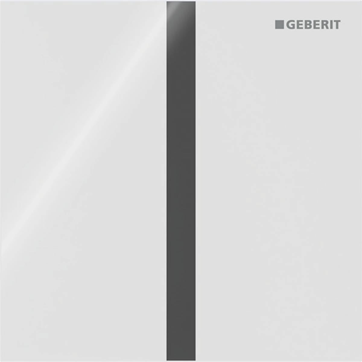 Geberit 116227SI1, Typ 40 Betätigungsplatte Square netzbetrieben, weiß/schwarz-0