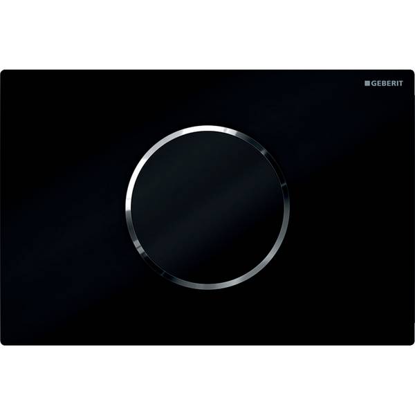 Geberit 115908KM6, Sigma10 Betätigungsplatte Round batteriebetrieben, schwarz/chrom