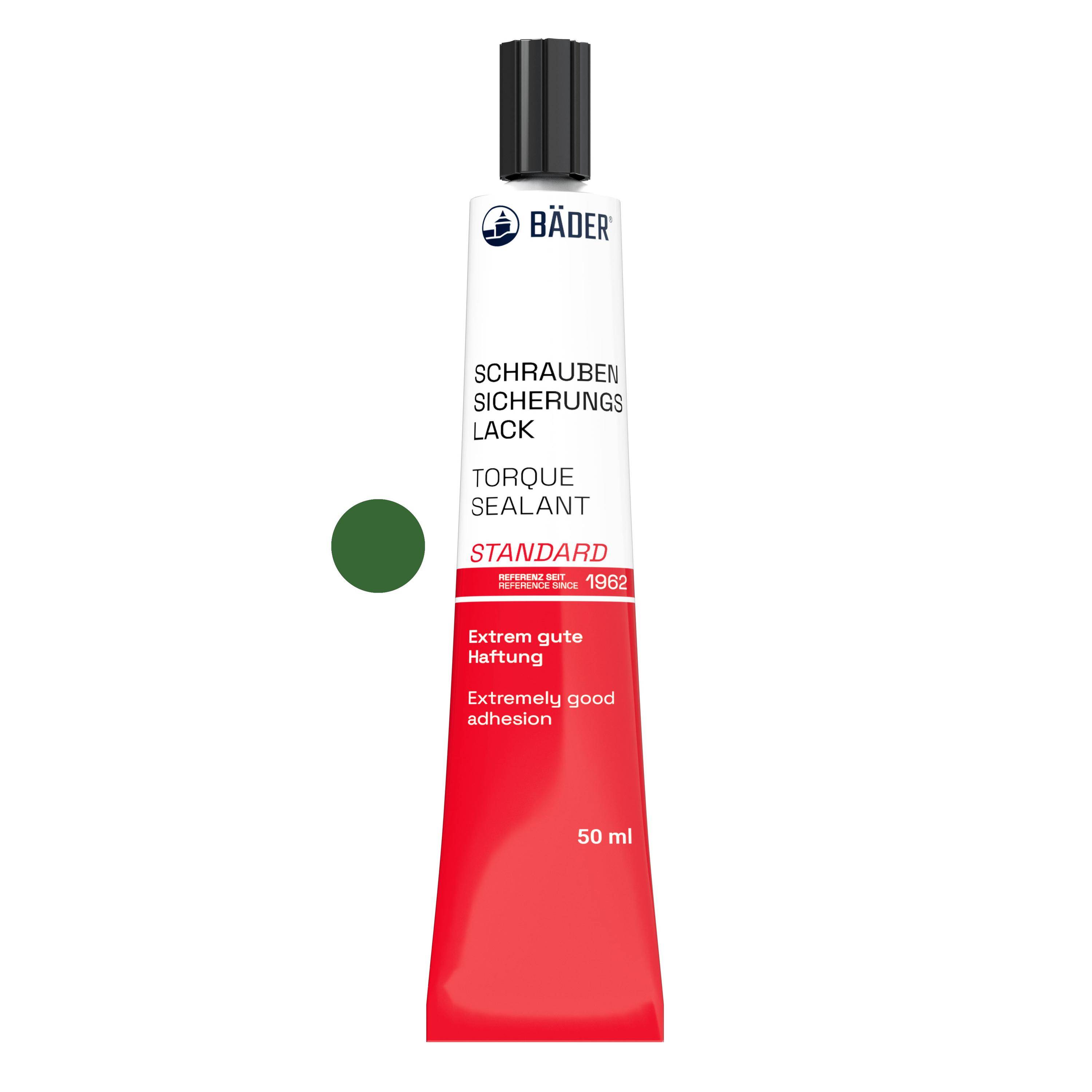 Lackfabrik Bäder Schraubensicherungslack Standard Grün Tube 50 ml-0