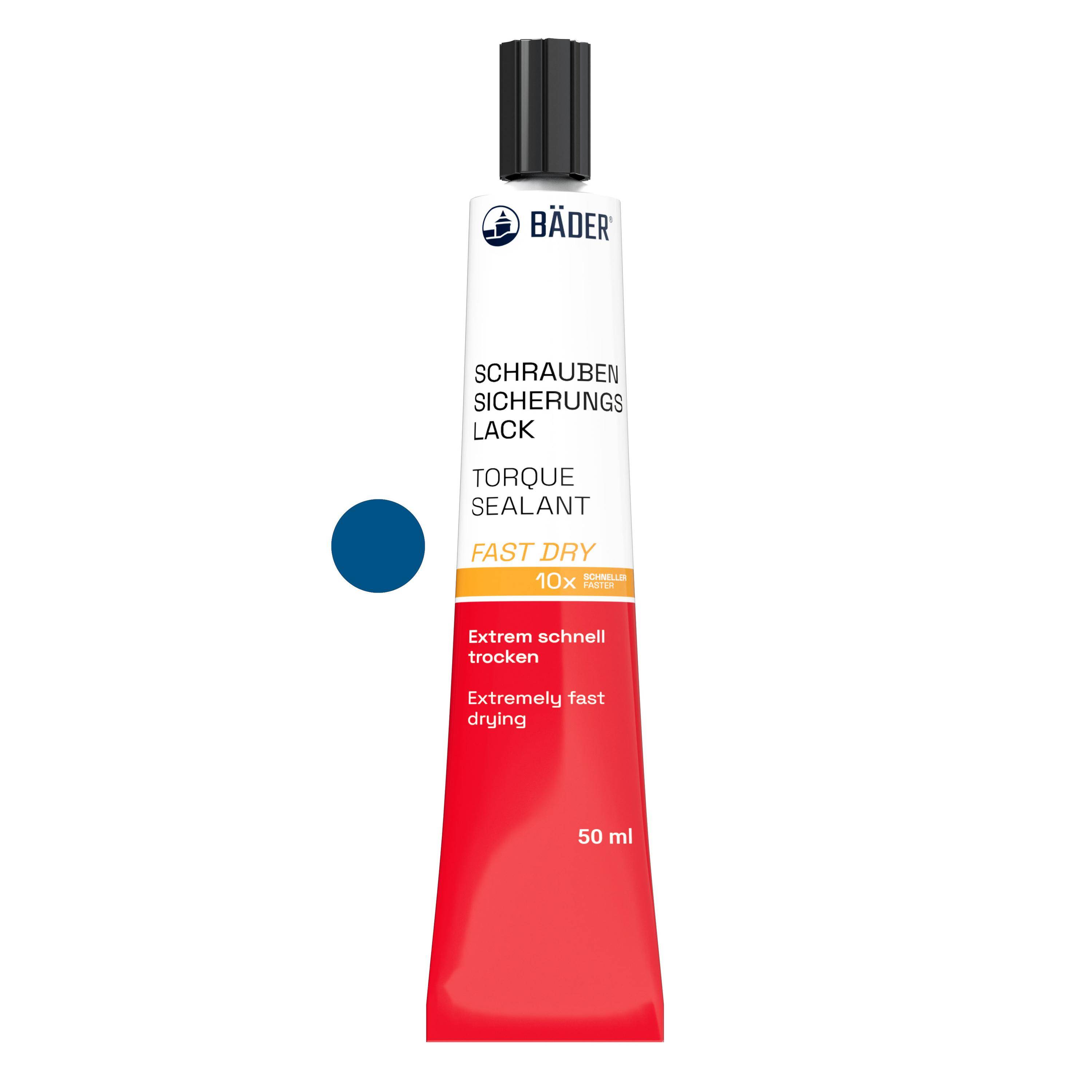 Lackfabrik Bäder Schraubensicherungslack Fast Dry Blau Tube 50 ml-0