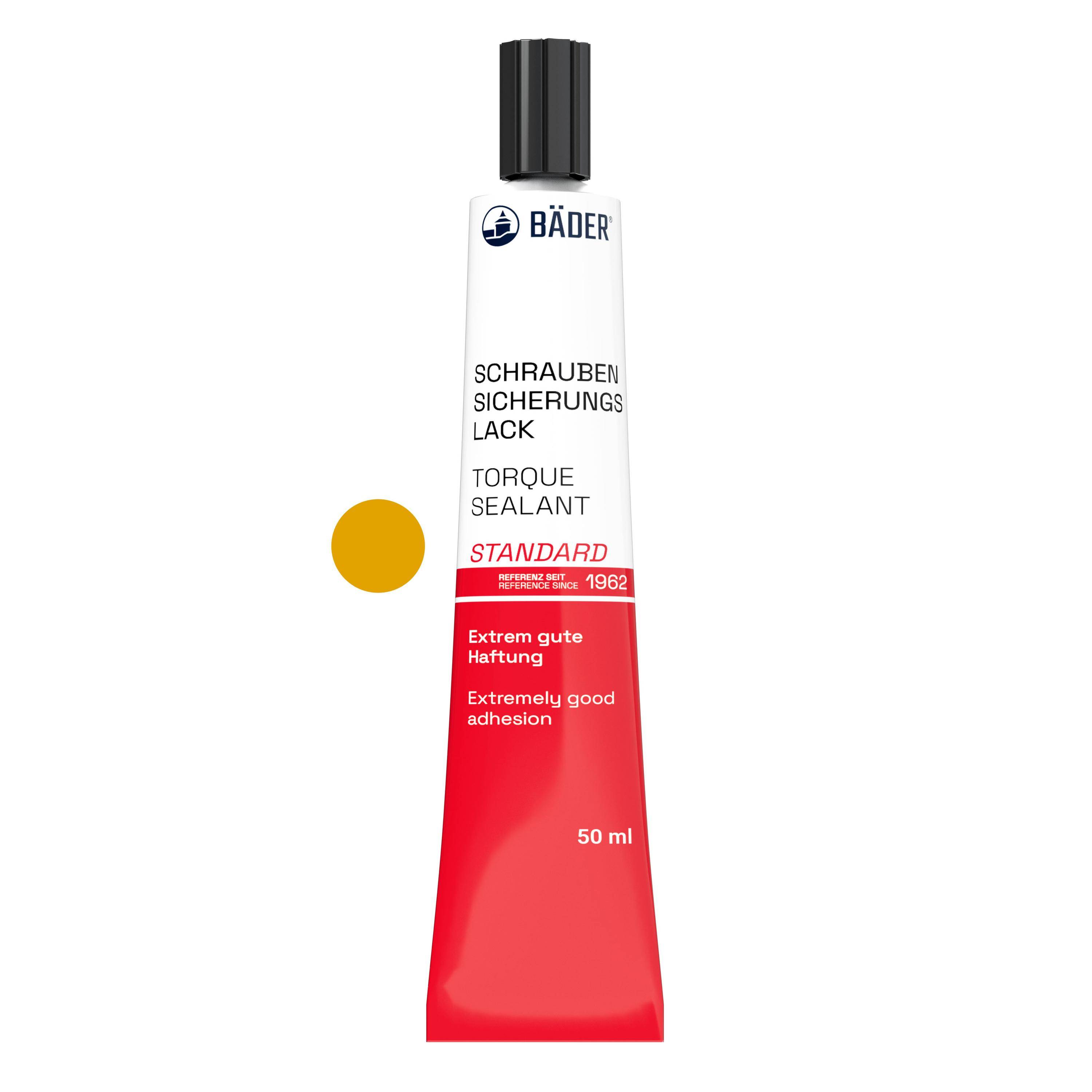 Lackfabrik Bäder Schraubensicherungslack Standard Gelb Tube 50 ml-0