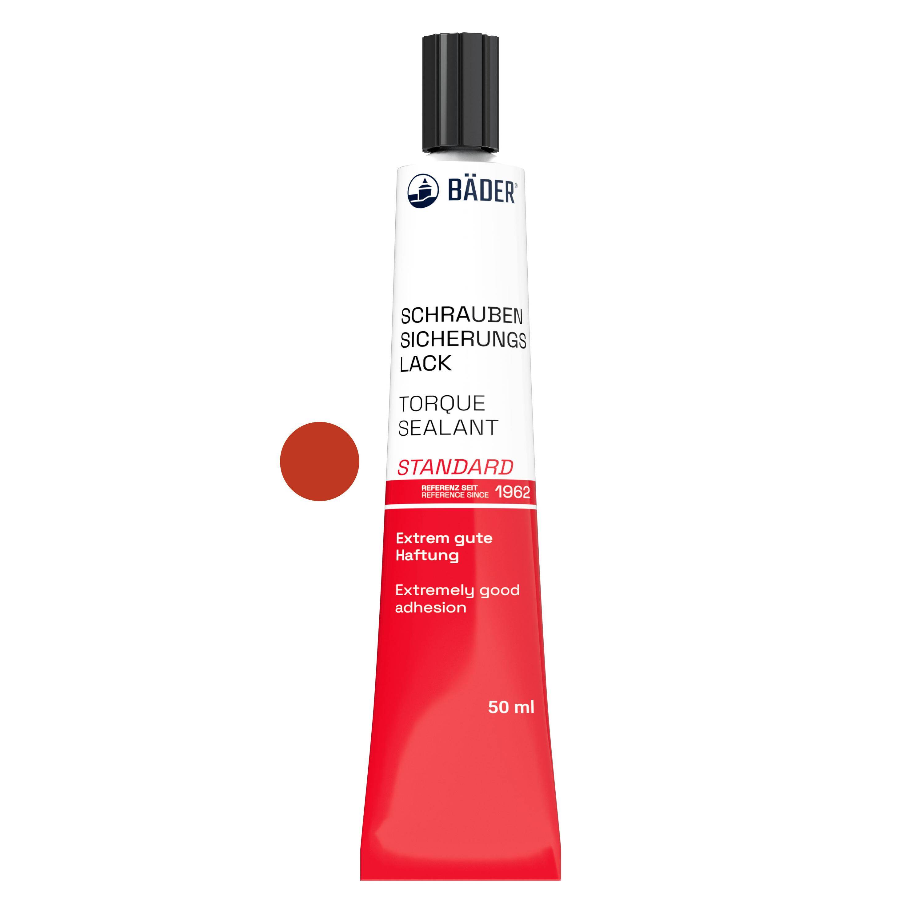 Lackfabrik Bäder Schraubensicherungslack Standard Rot Tube 50 ml-0