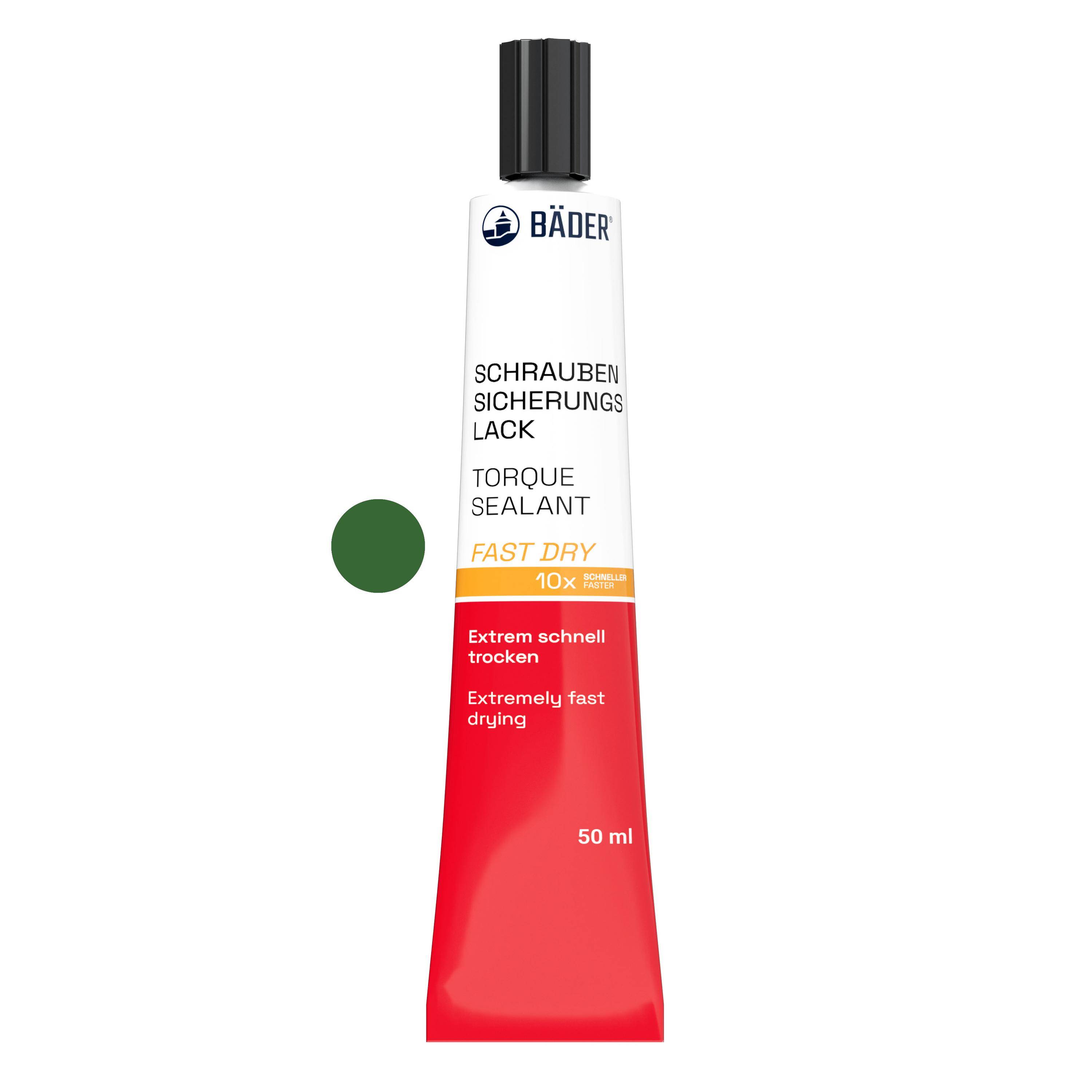 Lackfabrik Bäder Schraubensicherungslack Fast Dry Grün Tube 50 ml-0