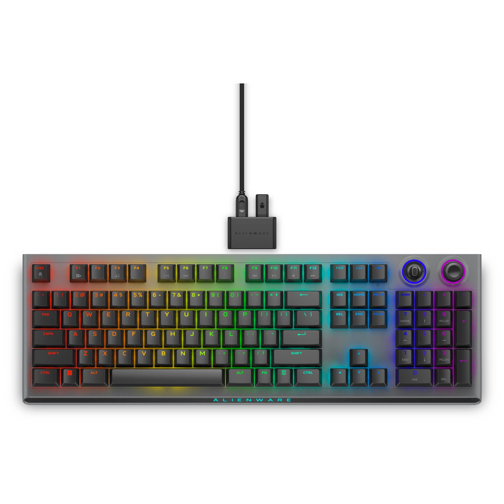 Alienware Wireless-Tri-Mode-Gamingtastatur AW920K (QWERTY), Dark Side of the Moon-1