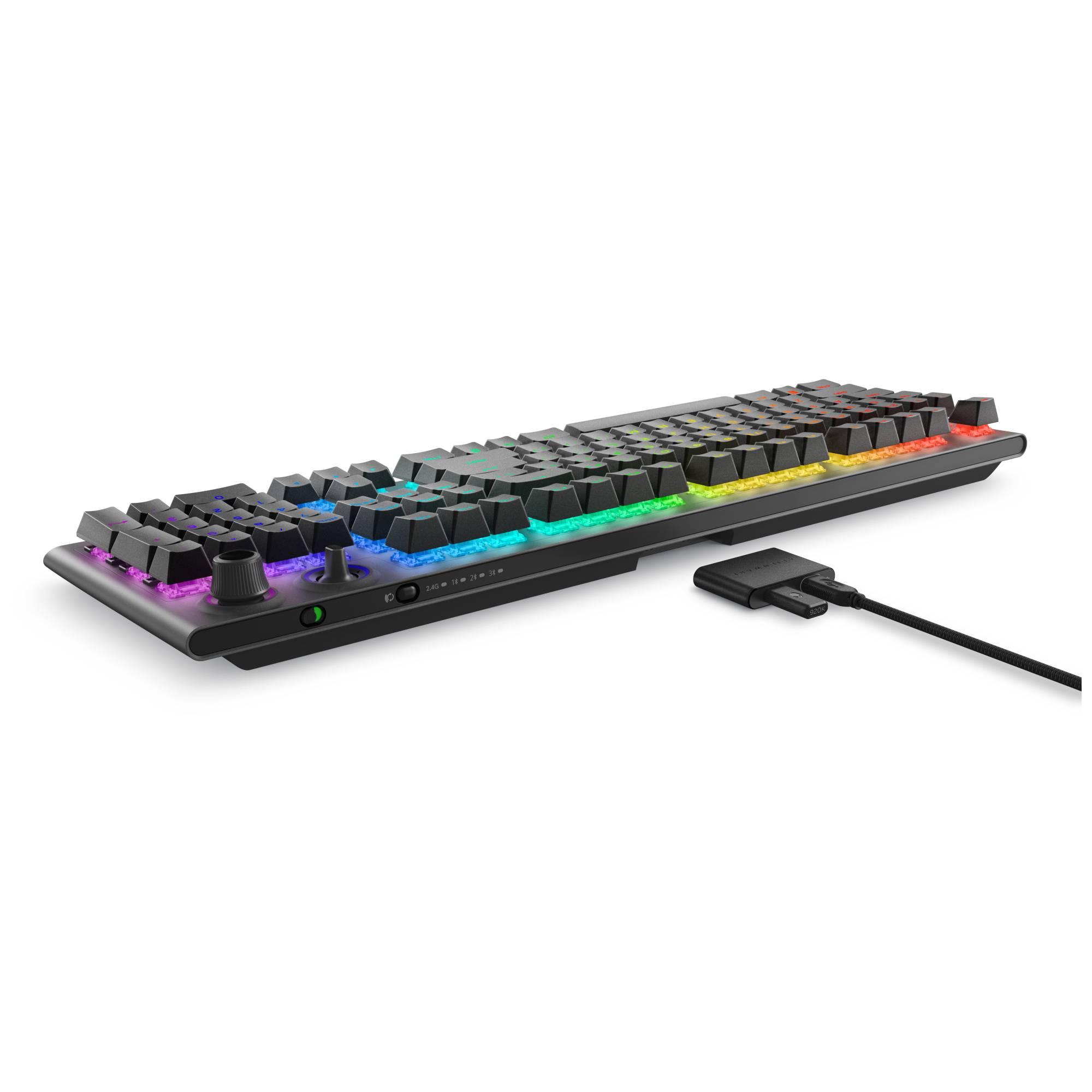 Alienware Wireless-Tri-Mode-Gamingtastatur AW920K (QWERTY), Dark Side of the Moon-4