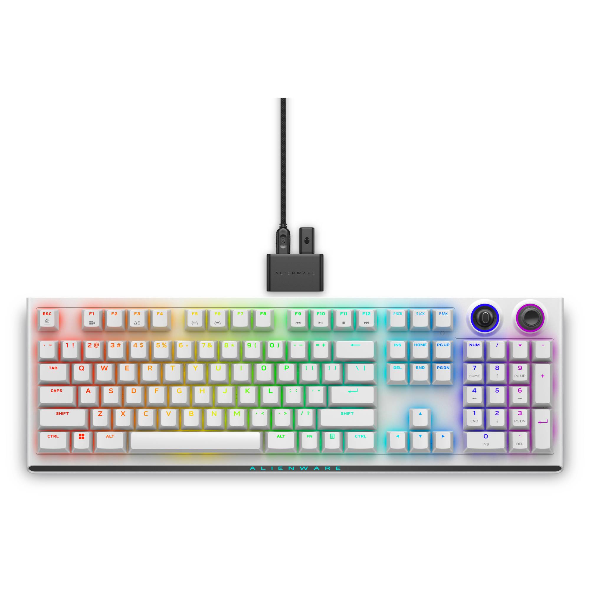 Alienware-Wireless-Tri-Mode-Gamingtastatur AW920K QWERTY US-Englisch, Lunar Light-1