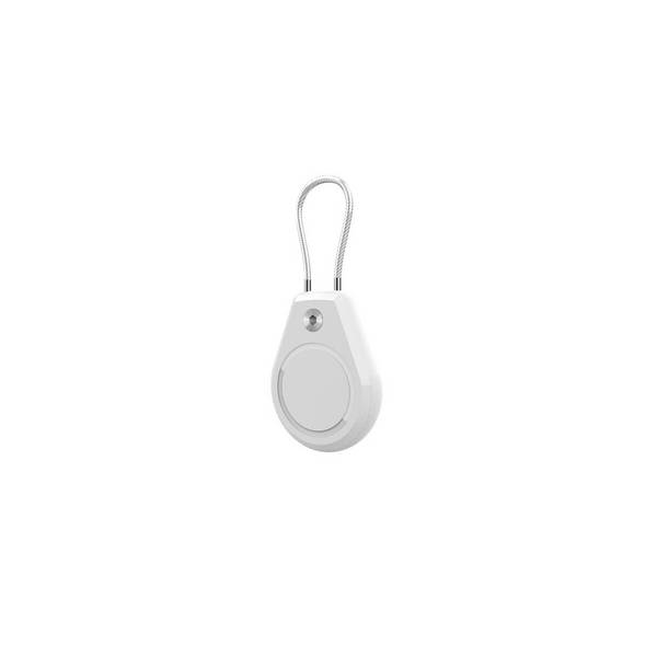 Wasserdichte AirTag-Hülle kompatibel mit Apple mit Stahlkabel - Weiß