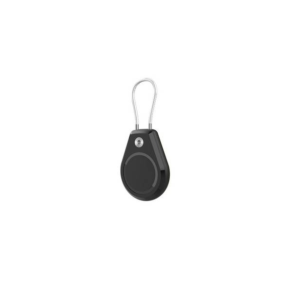 Wasserdichte Schutzhülle kompatibel mit Apple AirTag-Hülle mit Stahlkabel - Schwarz