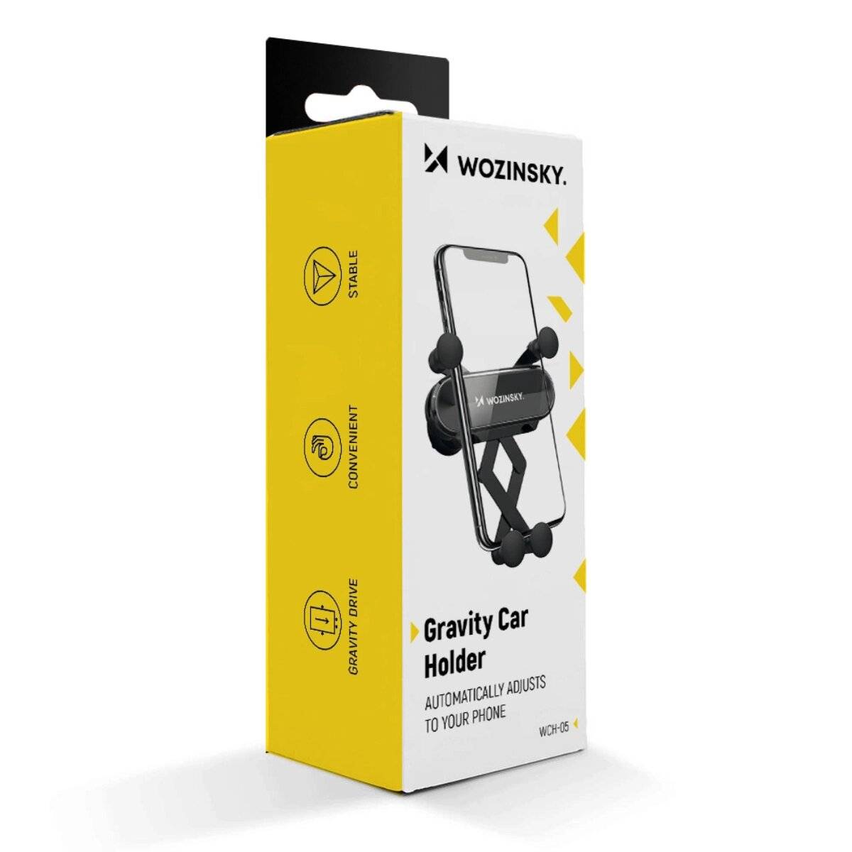 Wozinsky Autotelefonhalter Gravity für Lüftungsgitter Schwarz (WCH-05)-4